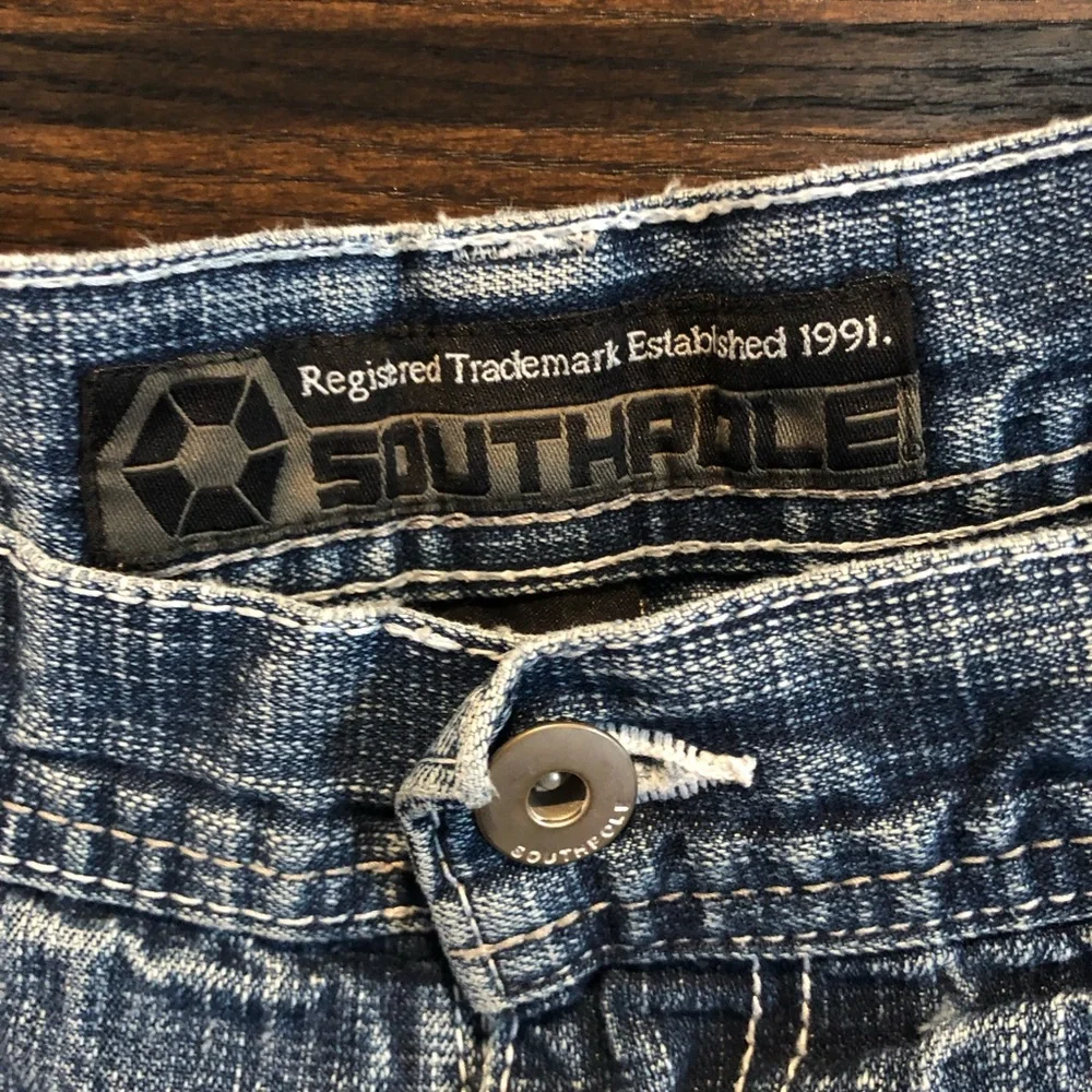 Vintage Y2K South Pole Baggy Streetwear Jeans Pants Size 38 Wide Leg Skater